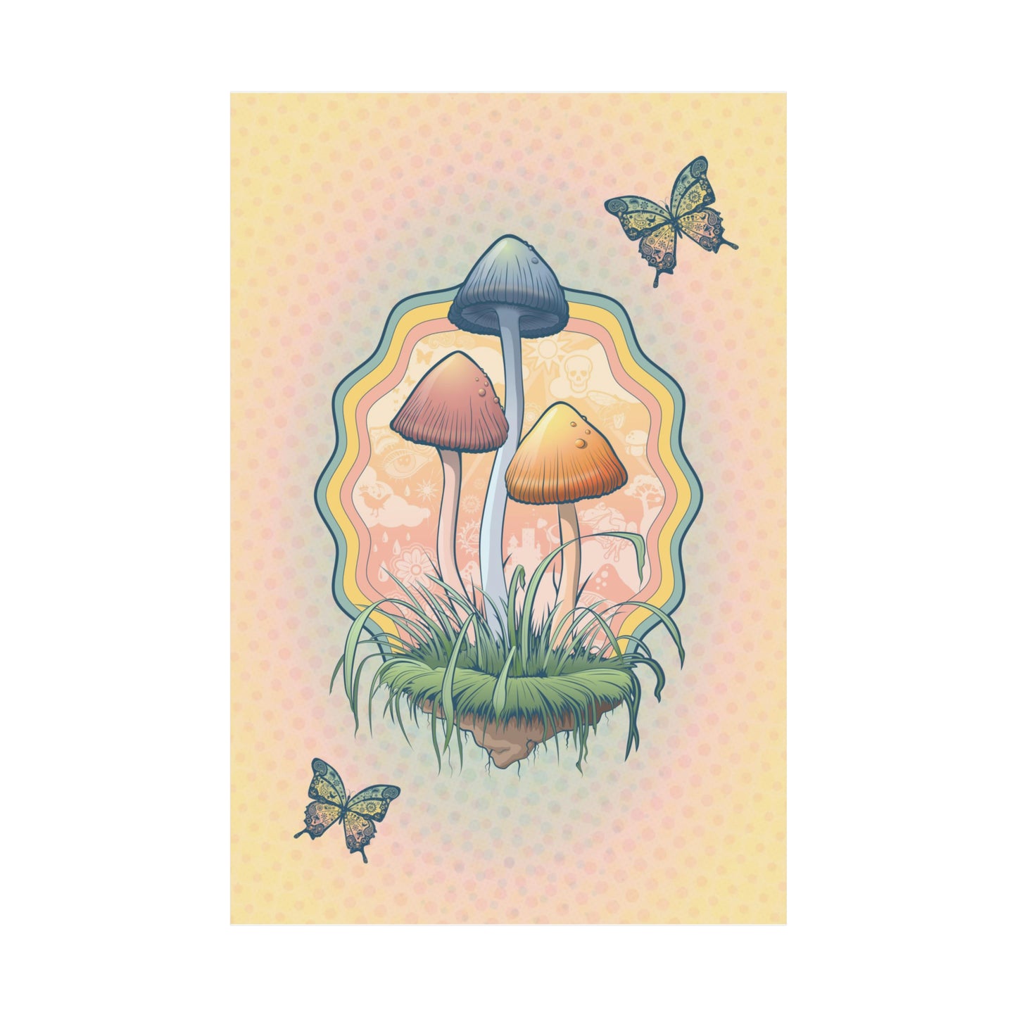 Magical Mushroom Morning - Poster Print