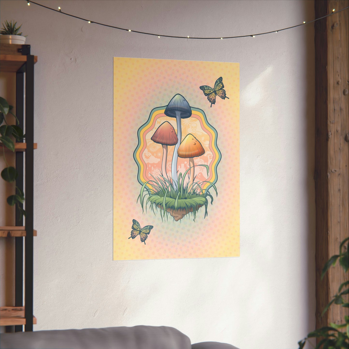 Magical Mushroom Morning - Poster Print