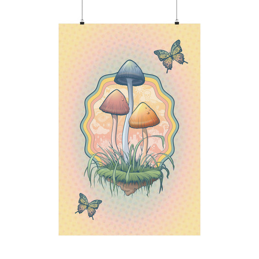 Magical Mushroom Morning - Poster Print